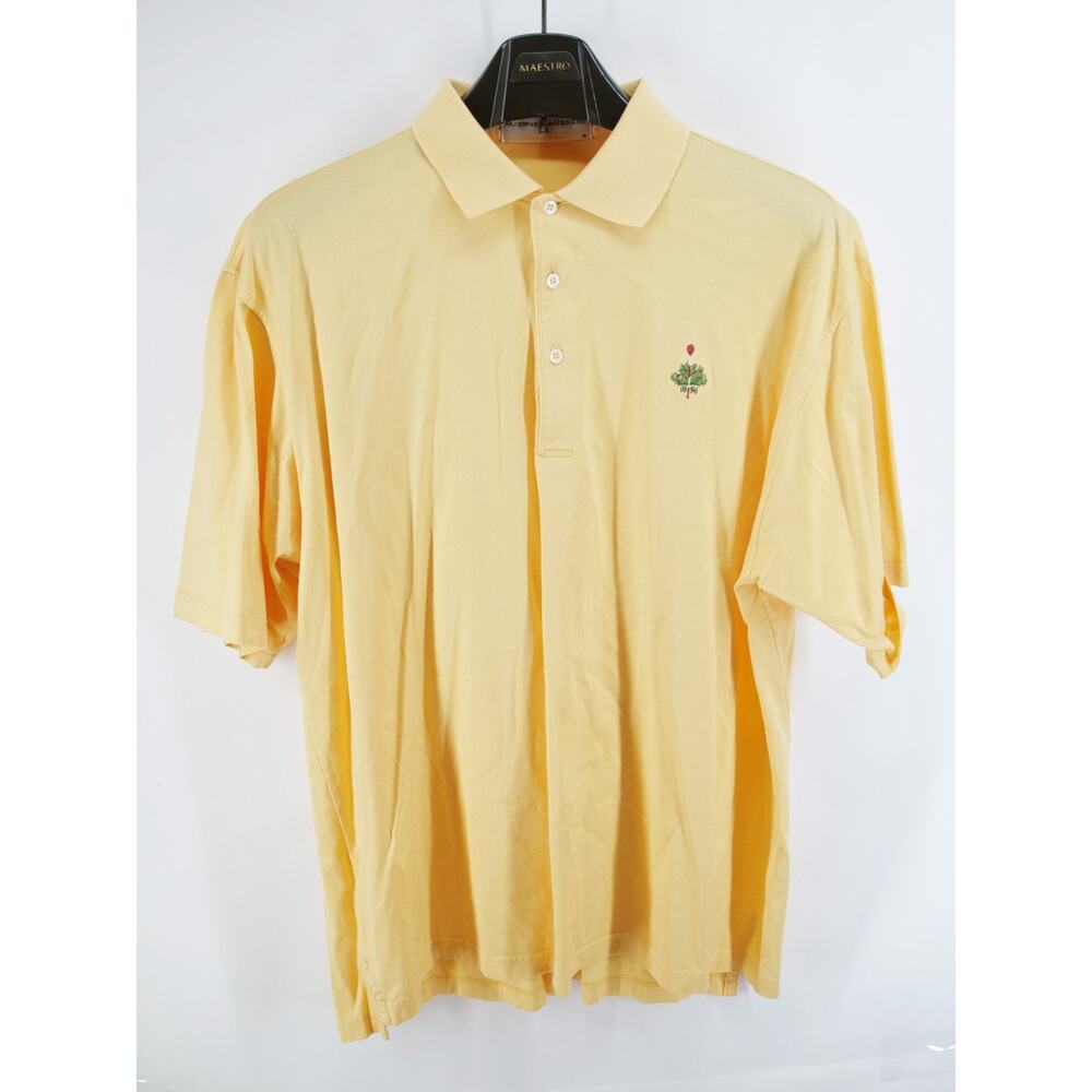 FAIRWAY & GREENE‎ 1896 SHORT SLEEVE GOLF POLO SHIRT YELLOW MENS LARGE